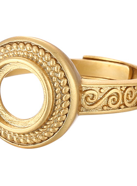 奢金轩男女纯银复古霸气戒指空托