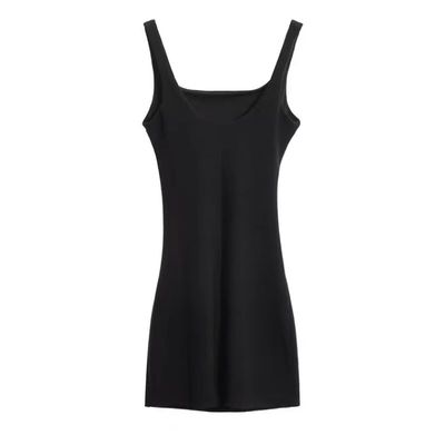 cjxnh褶皱修身连衣裙吊带百搭