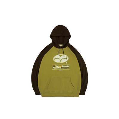 AMLM复古撞色插肩袖卫衣