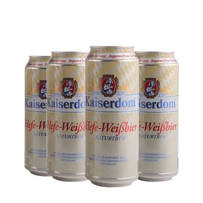 凯撒kaiserdom啤酒德国进口白啤酒500ml*5罐啤酒 精酿 小麦