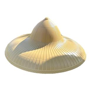 新款大檐防雨斗笠帽男户外钓鱼帽遮阳防暴雨林冲帽硬塑料耐摔结实