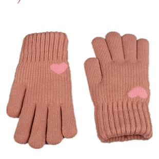 双层加厚绒大弹性女式针织毛线手套冬季保暖防寒户外骑行滑雪青年