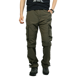 夏季薄款可拆卸户外裤子男款徒步登山裤速干工装裤长裤男士休闲裤