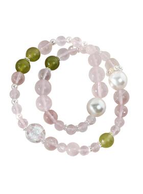 WhimSole唯魅 夹竹桃粉色香氛天然水晶手串招桃花女手链生日礼物