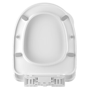 马桶盖子家用通用配件缓冲降V型厕所老式卡扣高级加厚坐便垫圈