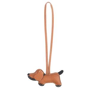 怡萨腊肠狗包包挂饰miu系风小众手工皮质挂件可爱小狗钥匙扣公仔