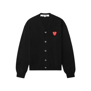 IT CDG PLAY COMME des GARCONS川久保玲情侣款基础羊毛针织开衫
