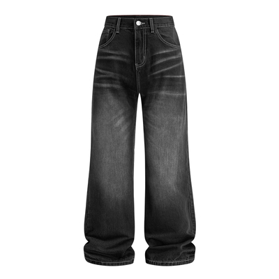 CHANMONTH美式复古黑色牛仔裤男