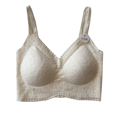 小云肌法式蕾丝美背短款小吊带无痕文胸打底背心聚拢文胸性感聚拢