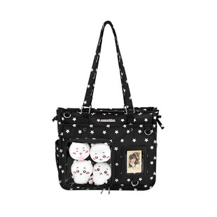 winkouv小食量外出波点痛包日常款装娃大容量追星托特包20cm娃包
