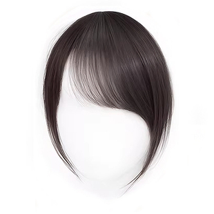 刘海假发全真发千禧古早斜刘海自然前额假刘海无痕轻薄头顶假发片