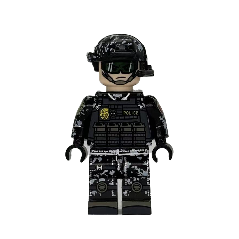 中国积木四大兵王警察士兵积木
