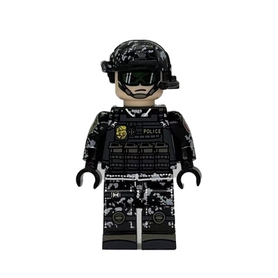 中国积木四大兵王警察士兵积木