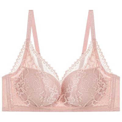 蕾丝爱美丽无托文胸简约聚拢