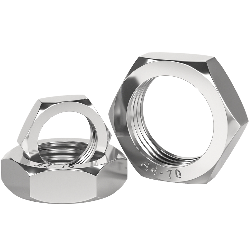 304/316不锈钢六角薄螺母扁螺帽薄型螺丝帽MM3M4M5M6M8M10M12-M60