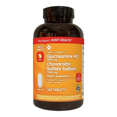 美国直播 MEMBER'S MARK氨基葡萄糖软骨素3倍功效维骨力关节340粒