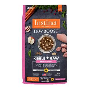 Instinct天然百利原食生鲜鸡肉牛肉小型犬粮冻干双拼狗粮4磅/10磅