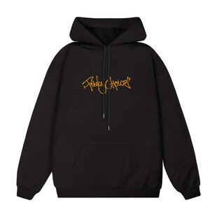 FunkyChoice美式嘻哈风连帽卫衣男宽松字母印花重磅街舞帽衫加绒