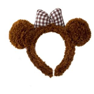 蝴蝶结小熊耳朵毛绒发箍女2025新款高颅顶洗脸专用头箍束发带秋冬