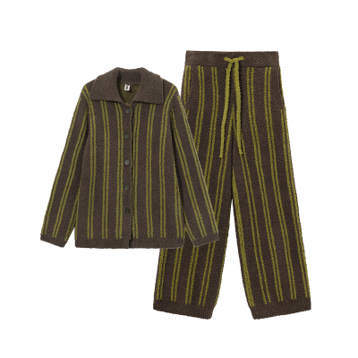 Fysea加厚半边绒开衫家居服套装