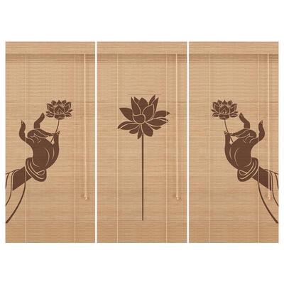 佛手系列印花禅意背景挂画竹帘