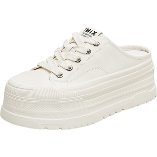 天美意秋新款休闲系带百搭厚底运动鞋外穿女帆布鞋KJ011CM5