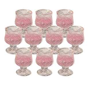 白酒杯蝴蝶玻璃杯家用高颜值小杯子精致高脚杯女生专用创意复古果