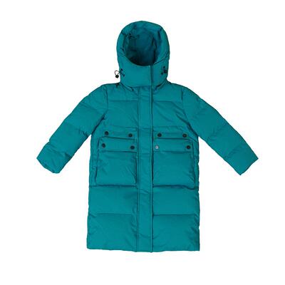 鸭鸭中长款加厚男女中大童加厚