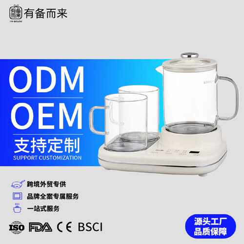 跨境外贸专供恒温杯垫高颜值养生壶轻奢家用宿舍多功能自动烧水炖