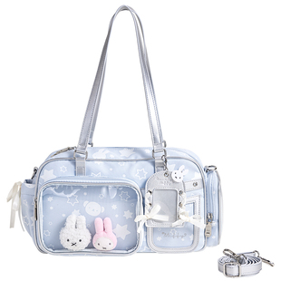 米菲冬季大容量痛包女式2026新款单肩斜挎包二次元卡通通勤包包