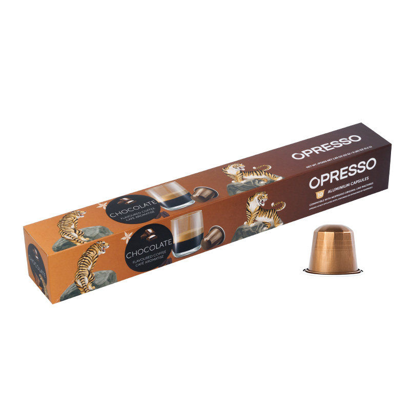 OPRESSO比利时进口巧克力味胶囊咖啡浓缩适配心想nespresso胶囊机