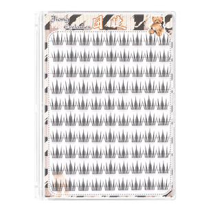 韩系2025新款甜妹淡颜山茶花眼睫毛无梗免胶水自然仿真假睫毛