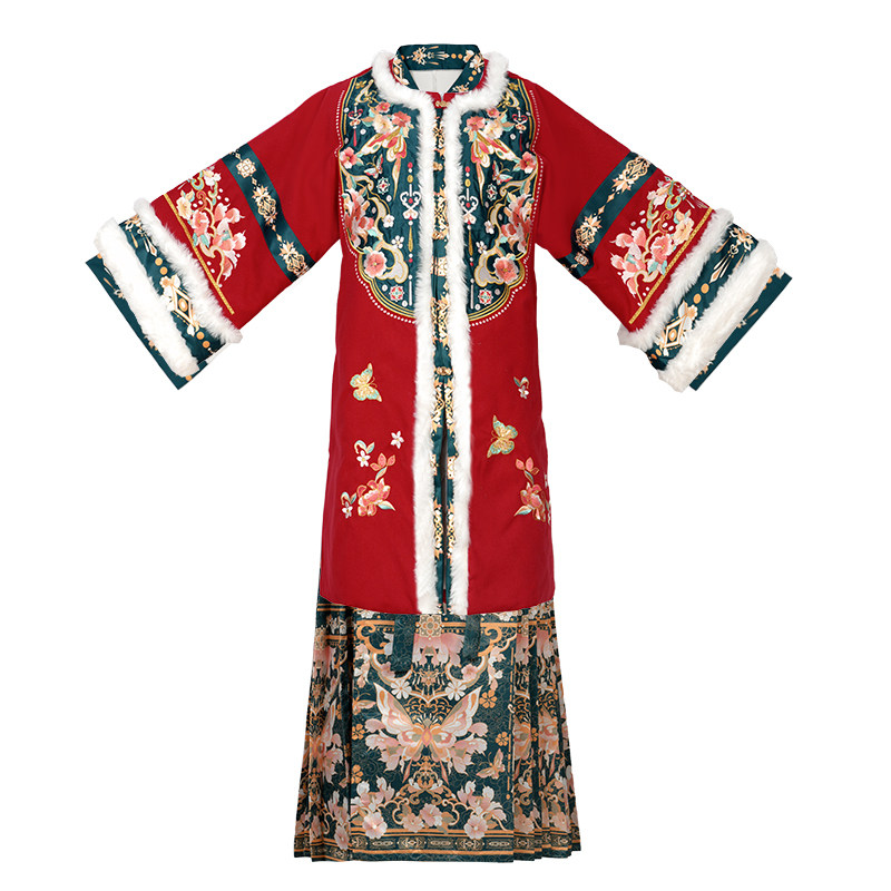 翡缇兰_颂蝶 原创明制汉服女2025新款冬季加厚长衫马面裙拜年古装