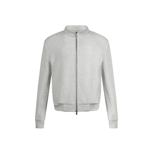 ESAT 双色精紧棉短款立领拉链开衫卫衣外套