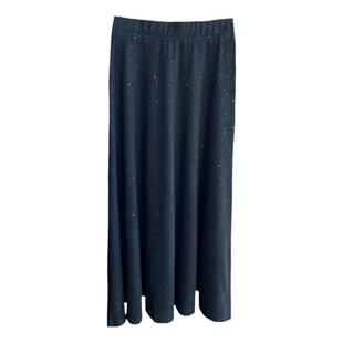 AMR UU◆美爆啦 bling星空半身裙高腰A字裙显瘦小黑裙女秋冬新款