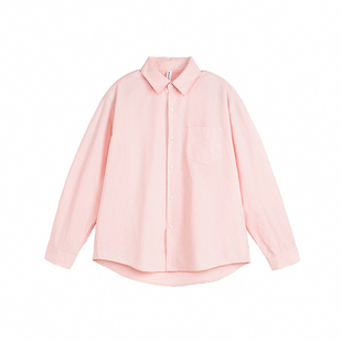 wtmp日系复古基础口袋纯色长袖衬衫男女潮牌宽松休闲质感多色衬衣