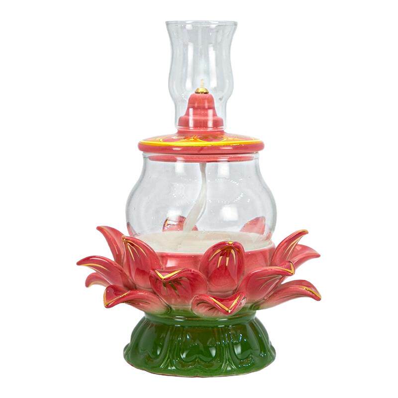 陶瓷酥油灯莲花灯供佛灯