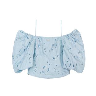 REVAN芮范设计师款少女感镂空泡泡袖单衣RM30801116