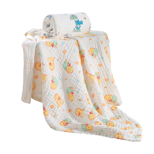 婴儿宝宝纯棉浴巾包巾纱布被子包被新生儿夏季包单春秋抱被防惊跳