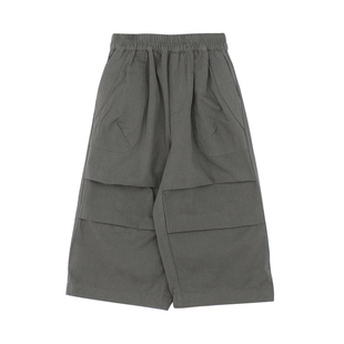 大耳象女童折线工装裤2026春季新款宝儿纯棉宽松休闲百搭长裤子