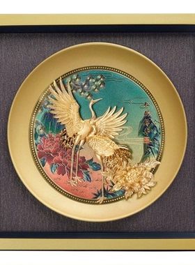 松龄鹤寿金箔画长辈送老师领导高档生日送贺寿星祝寿礼物定制刻字