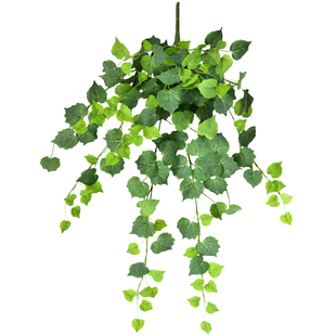 仿真菩提树叶叶子墙壁挂假花藤条装饰塑料花藤蔓植物绿植墙面吊兰