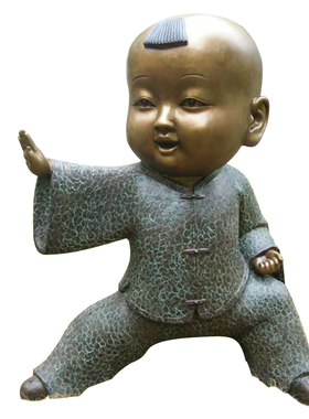铜雕娃娃雕塑玻璃钢雕塑制作铸铜材质雕塑制作坏公园摆放雕塑制作