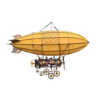 复古工业风酒吧金属飞艇大型挂件