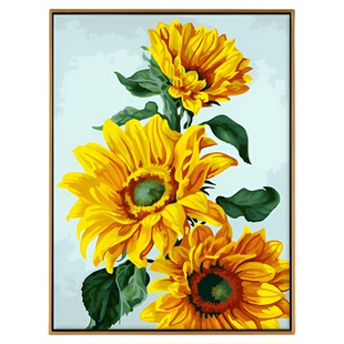 自油自画 diy数字油画 卧室植物花卉手工手绘填充填色油彩画 粲然