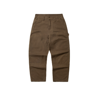 Sigbreak日系复古B01水洗做旧双膝伐木工装裤宽松休闲裤直筒裤男