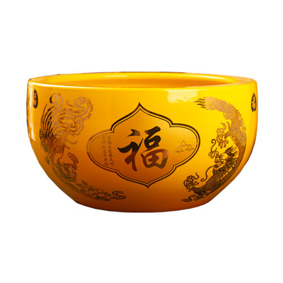 景德镇陶瓷聚宝盆摆件中式