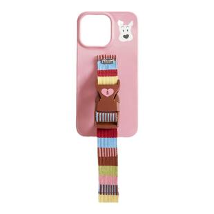 Tagi.《哈哈》画家条纹腕带背带手机壳可斜挎可拆卸苹果16promax/15pm