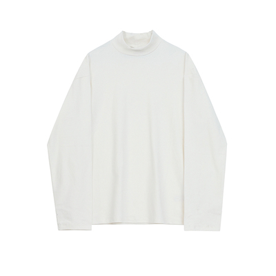 MRCYC韩版宽松半高领长袖内搭T恤