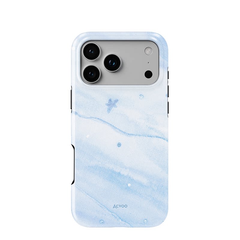 Acvoo冰川之境海盐月光iPhone17Promax保护16适用于苹果15手机壳14防摔壳13不褪色12环保可水洗Air全包